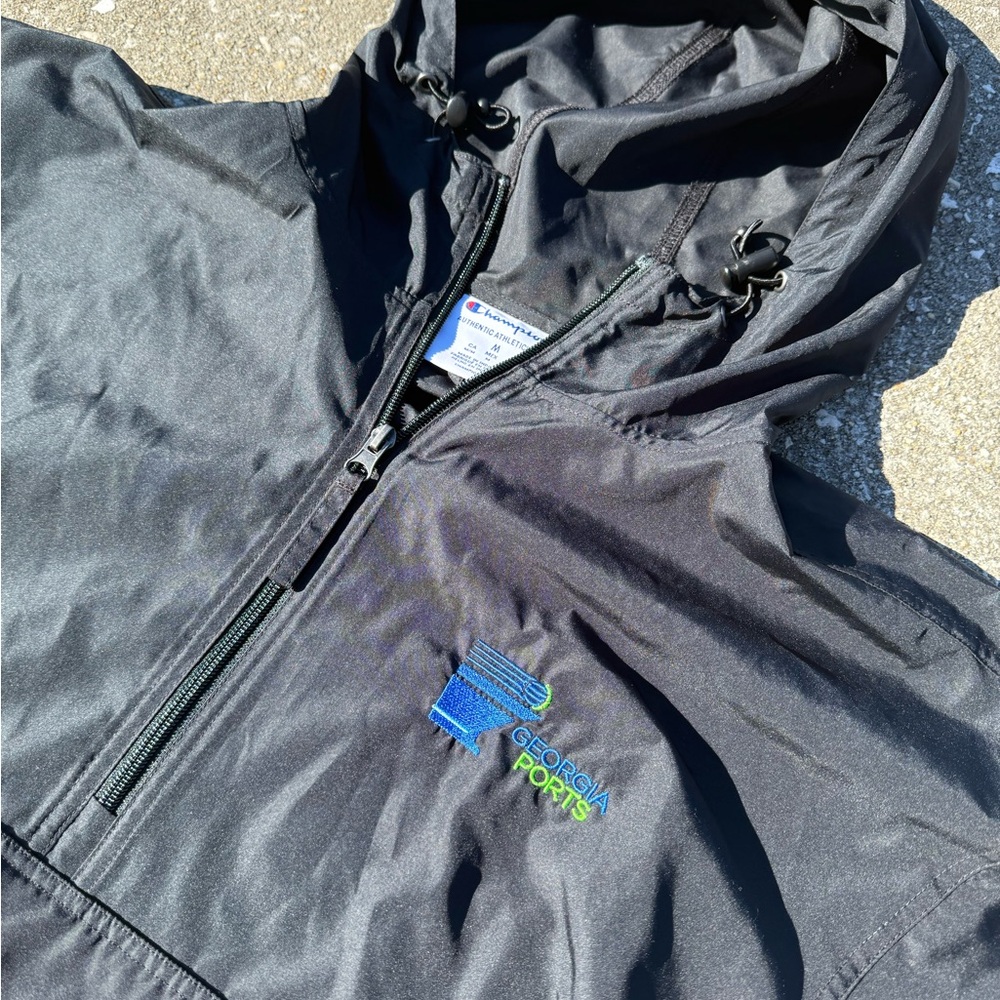 Champion Black Windbreaker - Georgia Ports Authority - GPA